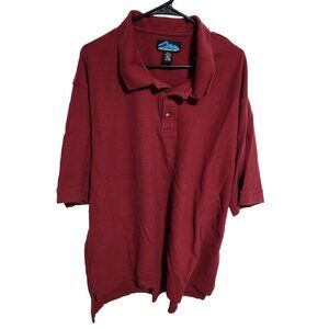 Tri Mountain Polo Shirt Mens Size 4XL Golf Red Short Sleeve Top Cotton